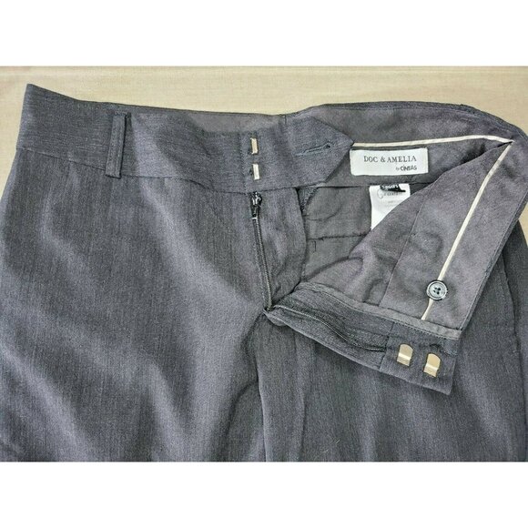 Doc & Amelia by Cintas Wool Blend Gray Women’s 2 Regular Dress Pants with Button - Picture 9 of 12